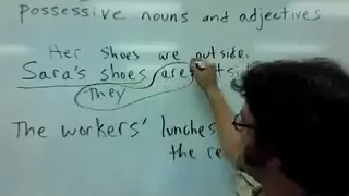 replacing possessive nouns and adjectives with pronouns