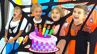 Diana and Roma have fun at Nik s Birt ay Party
