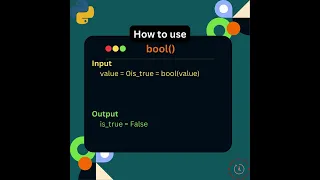 Python s bool function
