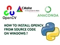 How to install opencv from source code on windows