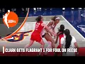 Caitlin Clark gets flagrant foul for hard contact with Angel Reese WNBA on ESPN