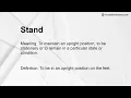 Stand Meaning