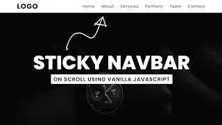 Sticky Navigation Bar On Scroll Using Vanilla Javascript Fixed Navbar on Scroll