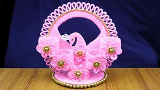 DIY Beautiful Peacock Design Showpiece Making Ideas For Home Decoration