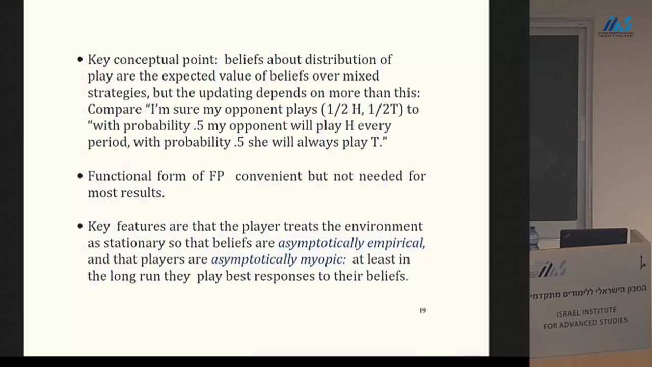Drew Fudenberg -  Bandit Problems and Self-Confirming Equilibrium