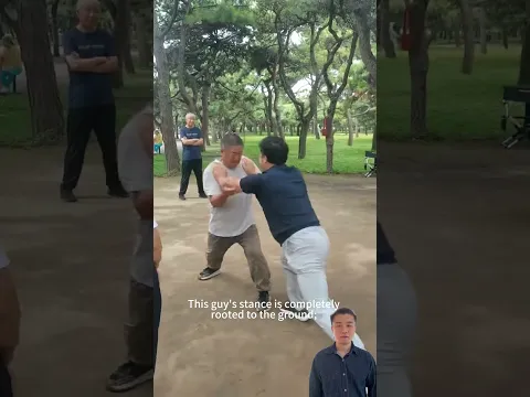 his opponent stands no chance of pushing him over#taichi #fighting
