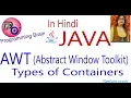 Introduction Of AWT Types of Containers in Java AWT Methods of Component Class in java