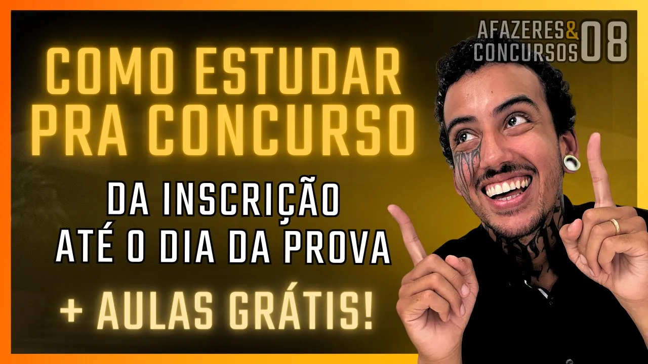 Concurso público: aulas GRATUITAS + COMO ESTUDAR - AFAZERES & CONCURSOS EP 8