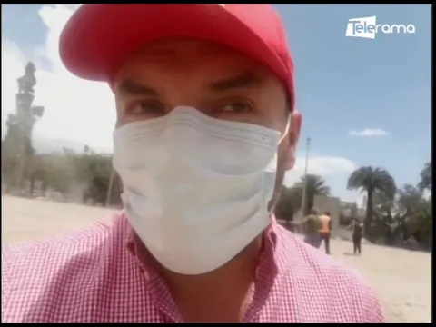 Caída de ceniza en Riobamba por erupción del volcán Sangay