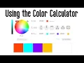 Selecting a color Harmony The Color Calculator