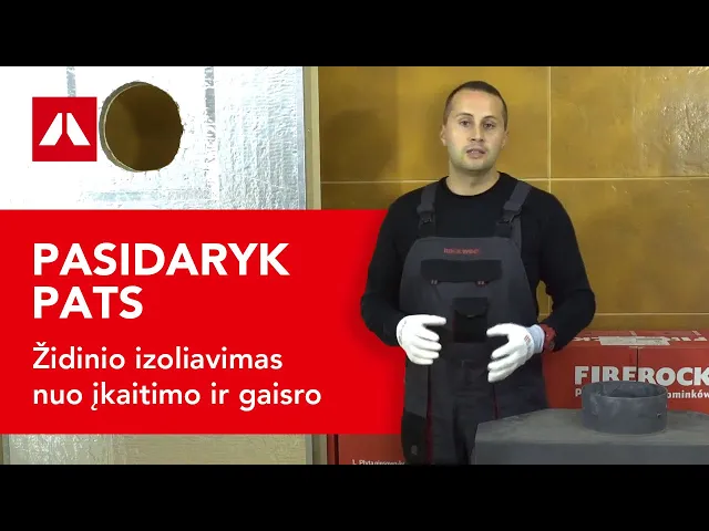 Akmens vata ROCKWOOL Firerock, matmenys 30 x 600 x 1000 mm, 1 vnt. - 0,6 m2,ugniai atsparios vatos plokštės, 56766
