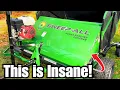The FASTEST Way to Pick Up Leaves on a HUGE Yard Sweep-All Gas Powered Lawn Sweeper
