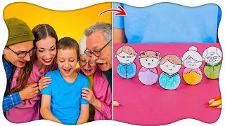 😍 DIY Roly-Poly Paper Family! + More awesome craft ideas! 📄💖