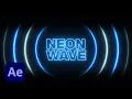 Neon Wave Animation in After Effects Tutorial Easy Tutorial