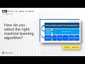 How do you select the right machine learning algorithm 25 of 28