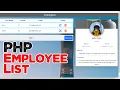 Employee or customer list in PHP Source code Beginner level Quick programming tutorial