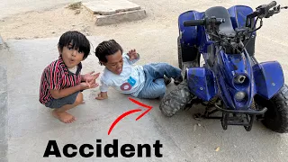 Chota Bhai Ka Accident Hogaya 🥺 Pumpii Ka Bhai Ko Allah Ny Bacha Lia 😨 car ka tire nikal gaya 😭