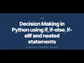 if statement in Python - decision making in Python
