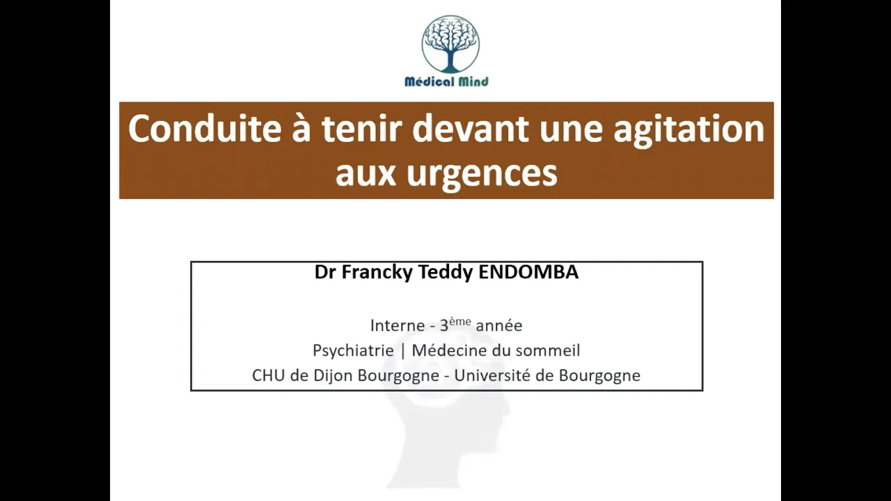 Conduite A Tenir DEVANT UNE AGITATION AUX URGENCES MM