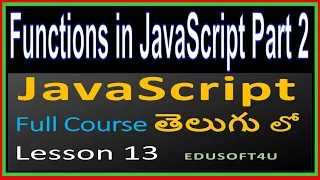 Functions in JavaScript - Part 2
