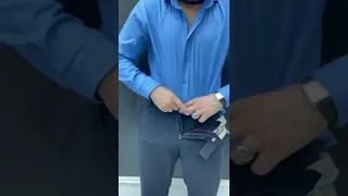 طريقة تثبيت القميص داخل البنطلون 