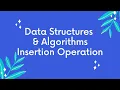 Data Structures and Algorithms In Hindi Part 2 - INSERTION OPERATION Coding Tigers