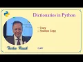 Copy Shallow copy of Dictionary in Python