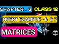 NCERT Example - 6 and 7 Matrices chapter