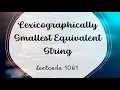 Lexicographically Smallest Equivalent String LeetCode 1061 Java