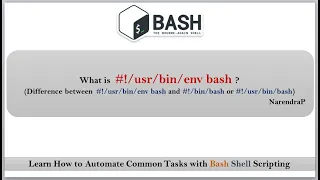 Bash Shell Scripting what is env bash -10