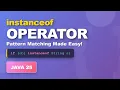 instanceof Operator in java 25