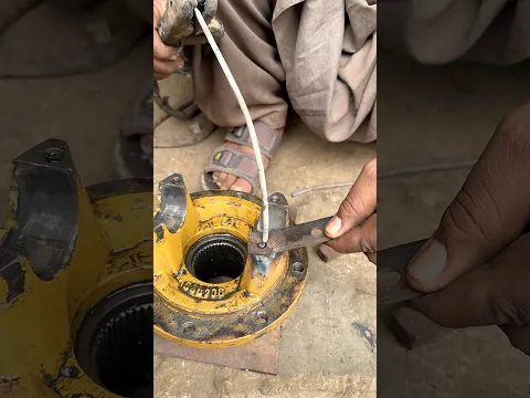 How to Remove a Broken Bolt From CAT Loader Parts Using Stick Welding #shorts #skills #tricks