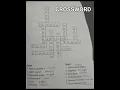 Crossword Puzzle Solved With Hints Easy Crossword Puzzle