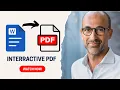 How to Create Interactive PDF from Word with Bookmarks TOC - Microsoft Word Tutorial