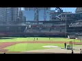 AJ hitting at Truist park at Atlanta Braves Scout team workout