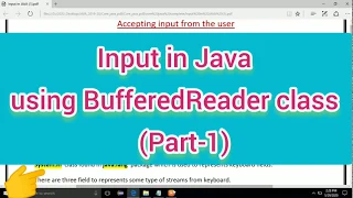 input in java using BufferedReader class Java programming - 17
