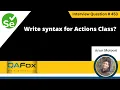 Write syntax for Actions class Selenium Interview Question