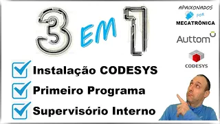 CODESYS: INSTALADOR + PRIMEIRO PROGRAMA + SUPERVISÓRIO | PROGRAMAÇÃO DE CLP