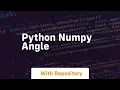 python numpy angle