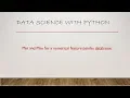 Min and Max for a numerical feature Pandas