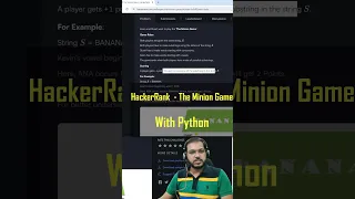 The Minion Game Hackerrank problem using Python