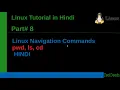 Linux Tutorial Hindi Navigation Commands pwd ls cd Hindi