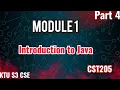 Introduction to Java OOPJ MODULE 1 CST205 Java Buzz words KTU S3 CSE Part 4 scheme