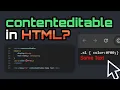 Testing the Content Editable Tag in