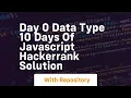 Day 0 data type 10 days of javascript hackerrank solution