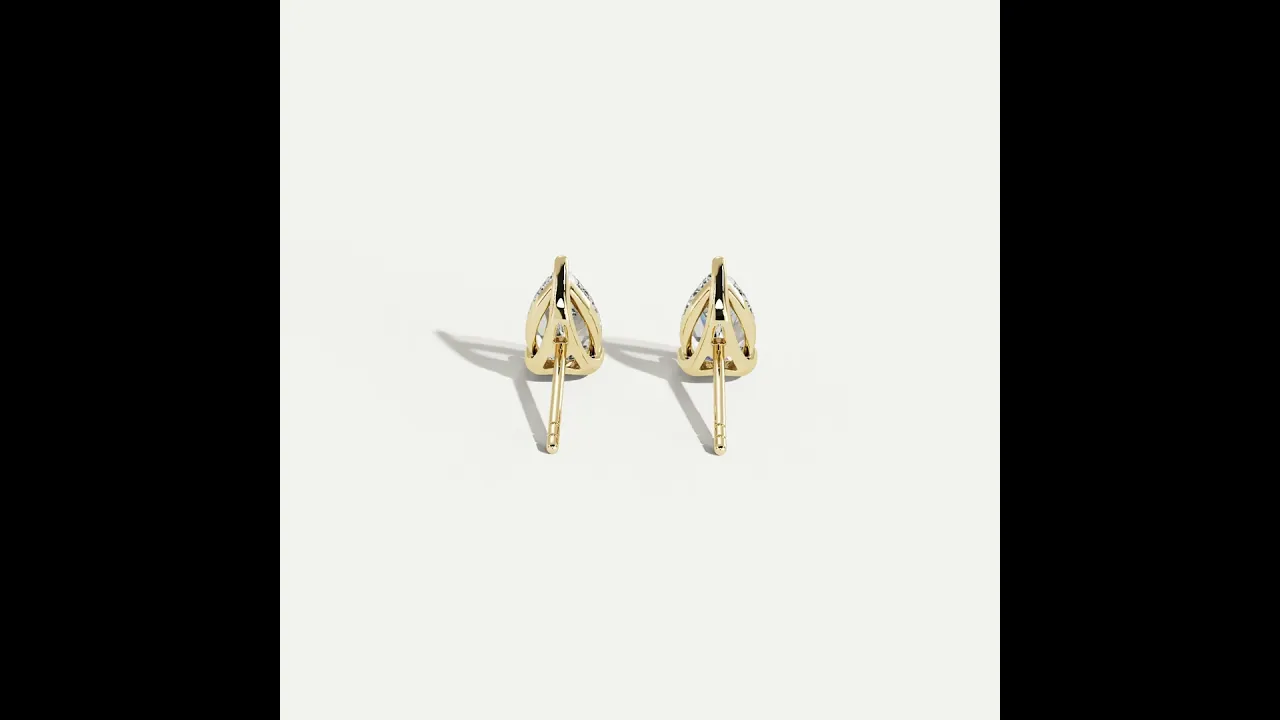 Pear Lab-Grown Diamond Solitaire Stud Earrings