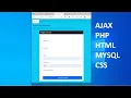 REGISTRATION FORM send data to database using AJAX PHP CSS and MYSQL with free source code