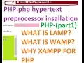PHP PHP HYPERTEXT PREPROCESSOR INTRODUCTION AND WAMP NSTALLATION