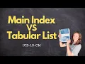 I10-CM Main Index VS Tabular List - MEDICAL CODING