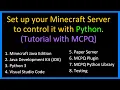 Set up your Minecraft server to control it with Python MCPQ